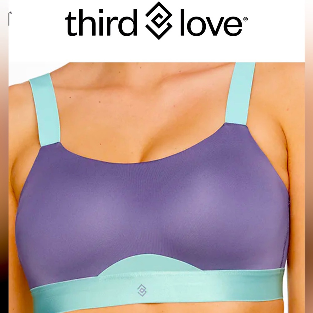 ThirdLove Purple and Mint Sports Bra